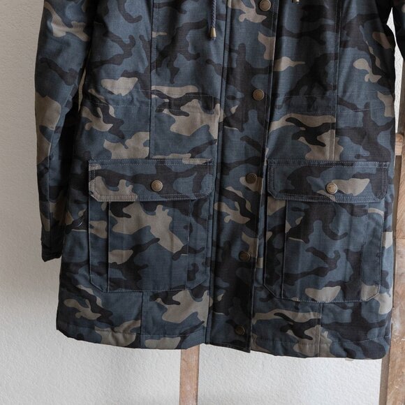 Natural Reflections Camo Hooded Parka Jacket | Women's M | Quilted Lining - Picture 4 of 10